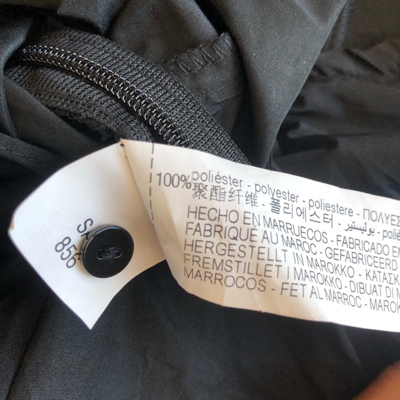 NWT Zara Black Taffeta Ruched Draped Crop Top - Picture 6 of 6